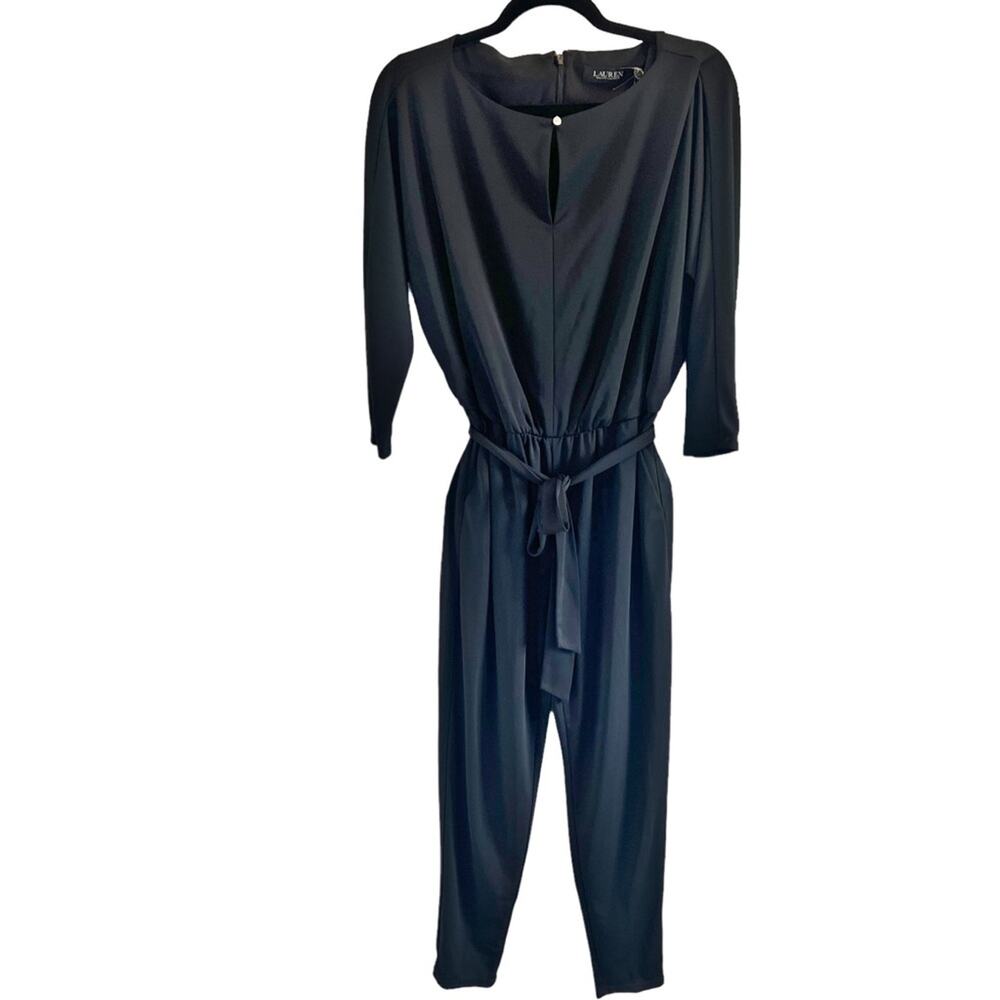 NWT LAUREN RALPH LAUREN SM $155 Drattea Keyhole Jersey Knit Jumpsuit